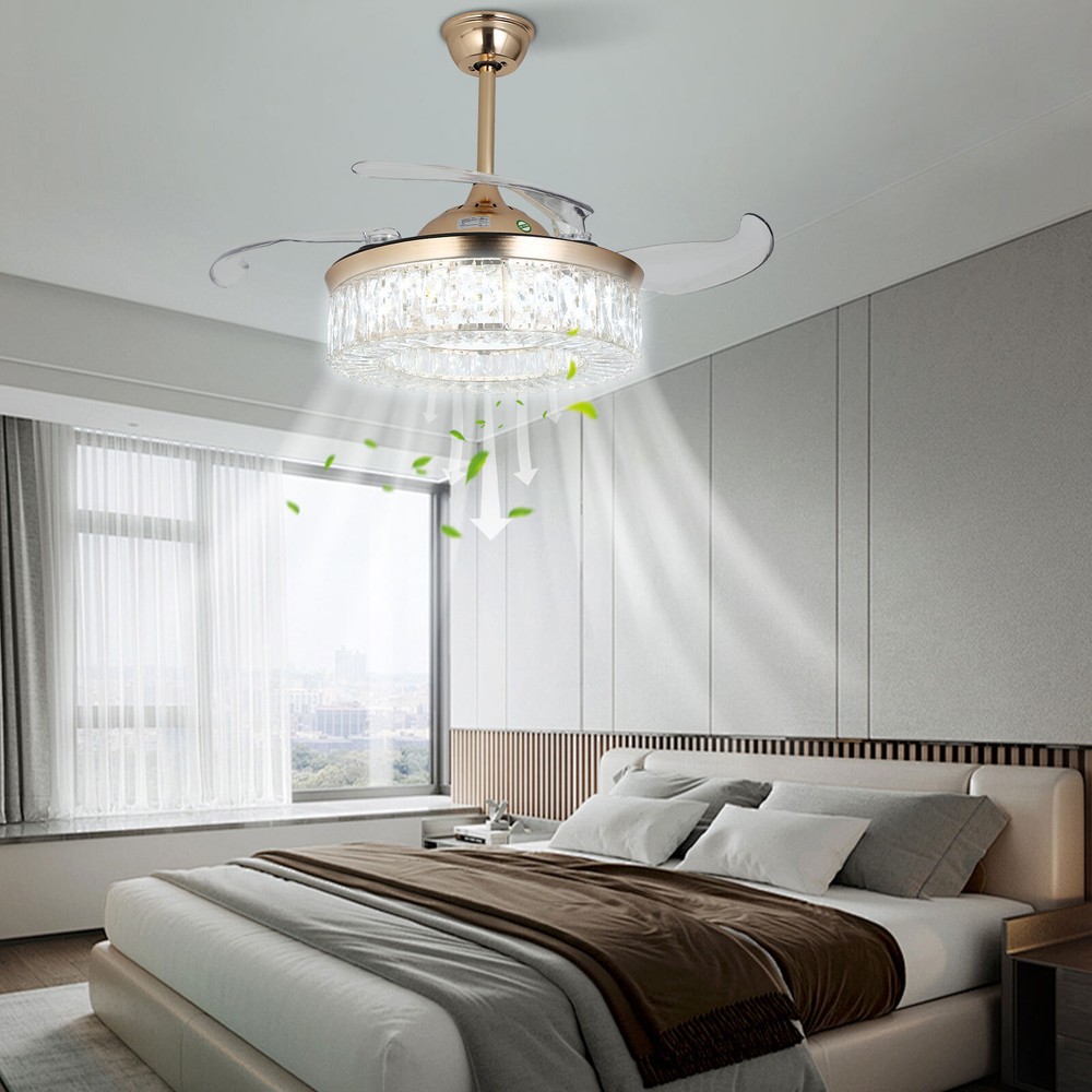 LED Ceiling Fan Ceiling Fan with Remote, Adjustable LED Ceiling Light Fan NEW！