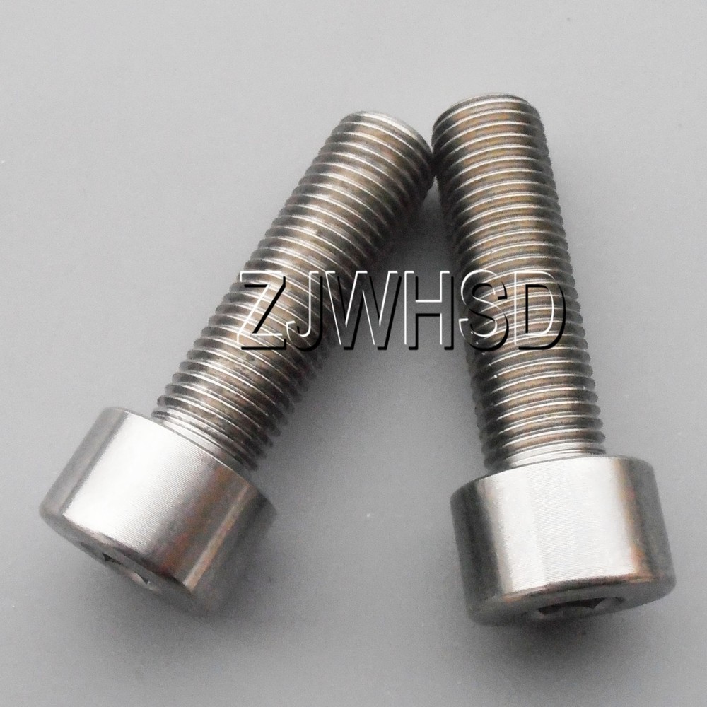 2pcs M9 x 30 Ti tanium Screw Bolt Allen hex Socket Cap head / Aerospace Grade