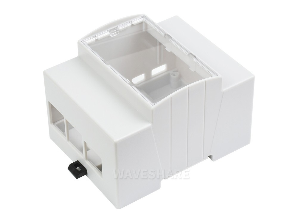 Waveshare DIN Rail ABS Case for Raspberry Pi 4 Large Inner Space Injection