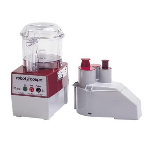 Robot Coupe R2 Commercial Dicing Food Processor - 3 Qt. Plastic Bowl, Gray