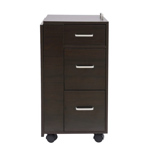 3-Drawers Rectangular Nail Desk Manicure Table Manicure Table Freestand Foldable