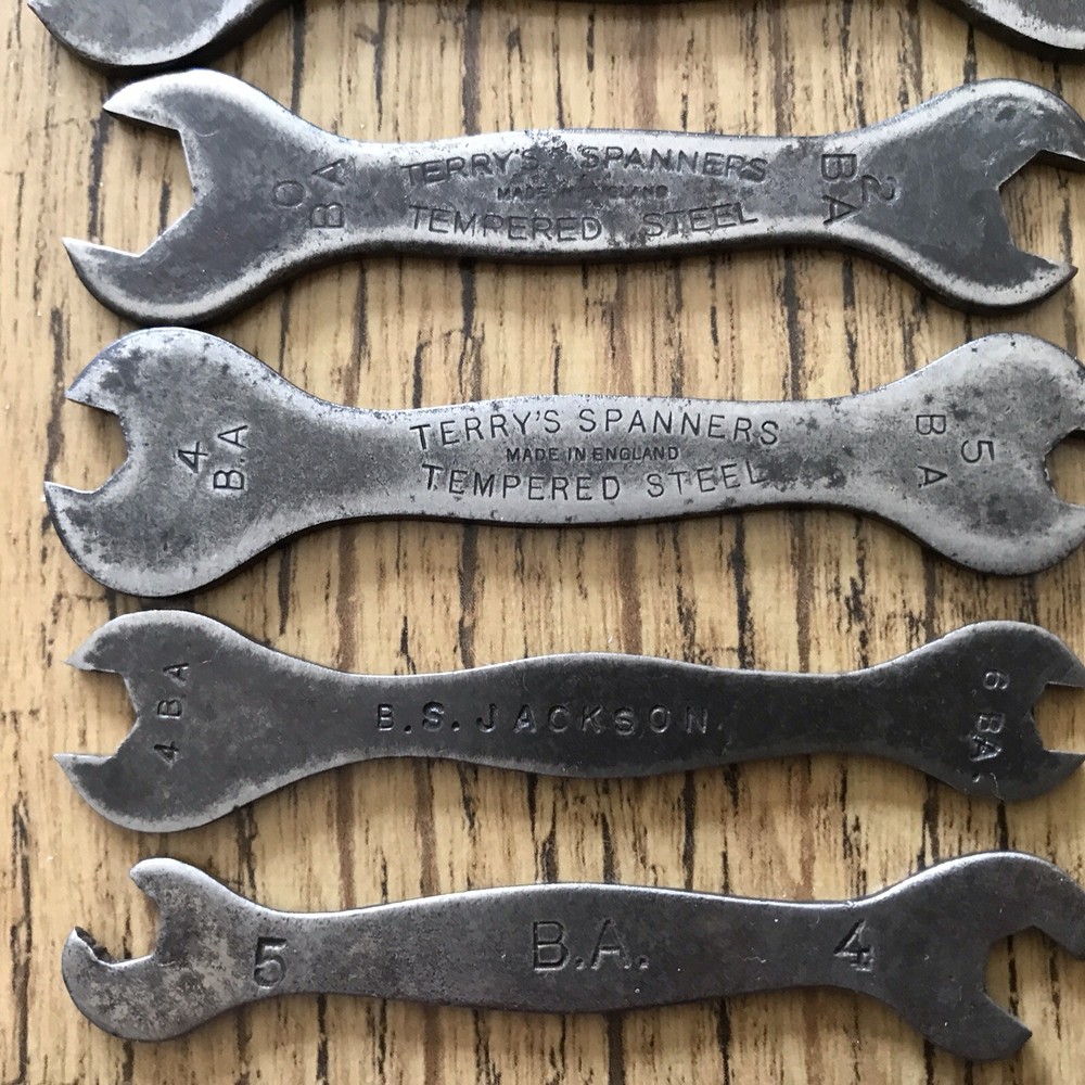 10 Vintage Terrys Spanner’s Whitworth And Metric.