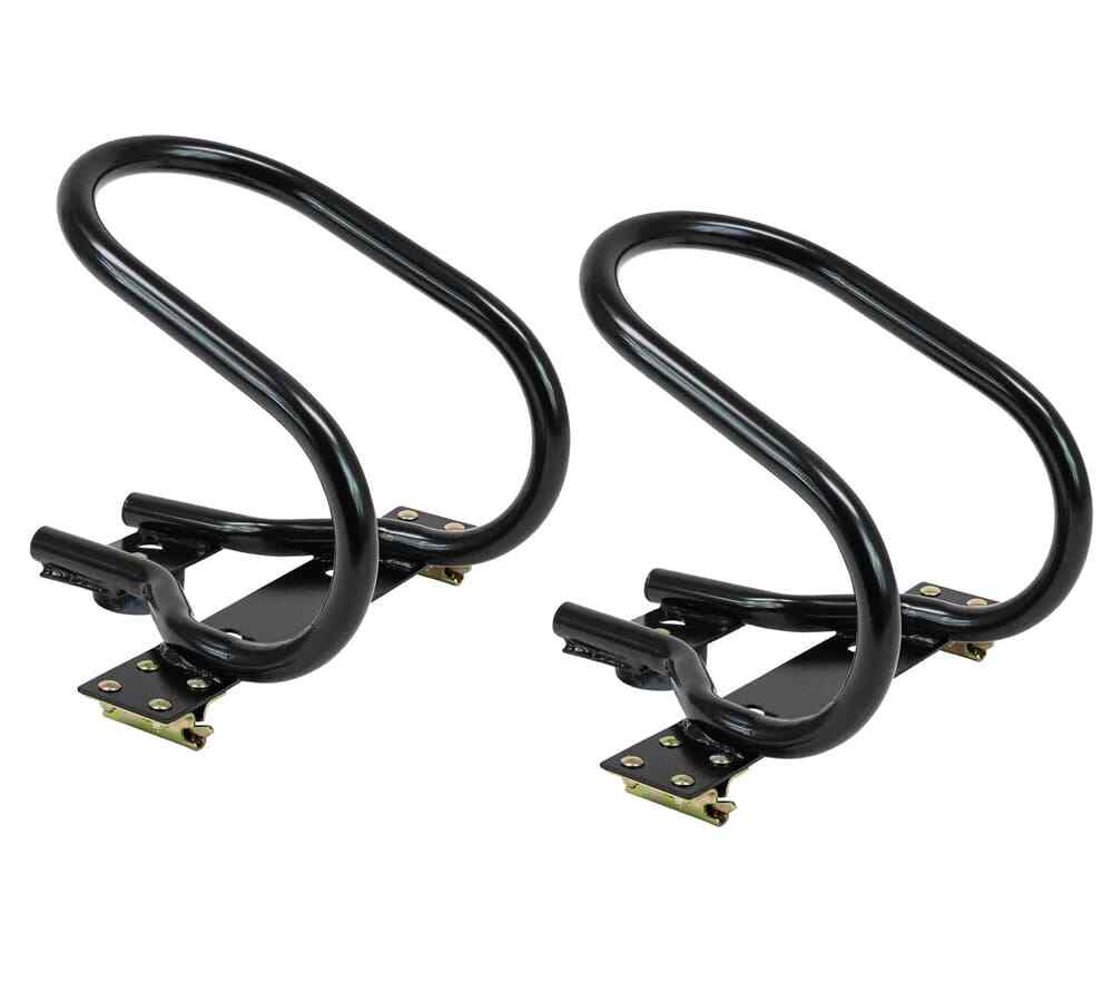 (2 Pack) 7" Motorcycle Wheel Chock Steel for E-Track / X-Track System - Black