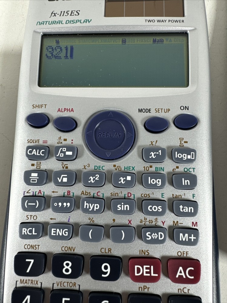 Casio FX-115ES Scientific Calculator 2 WAY POWER