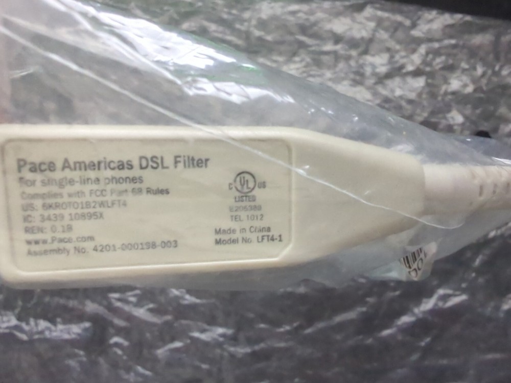 Pace,2 Wire Lft4-1 DSL FILTER TELEPHONE,PC LINE FILTER PHONE INTERNET