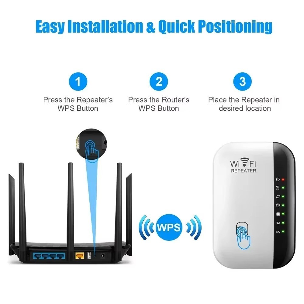 WiFi Range Extender Internet Booster Wireless Signal Repeater Wireless Amplifier