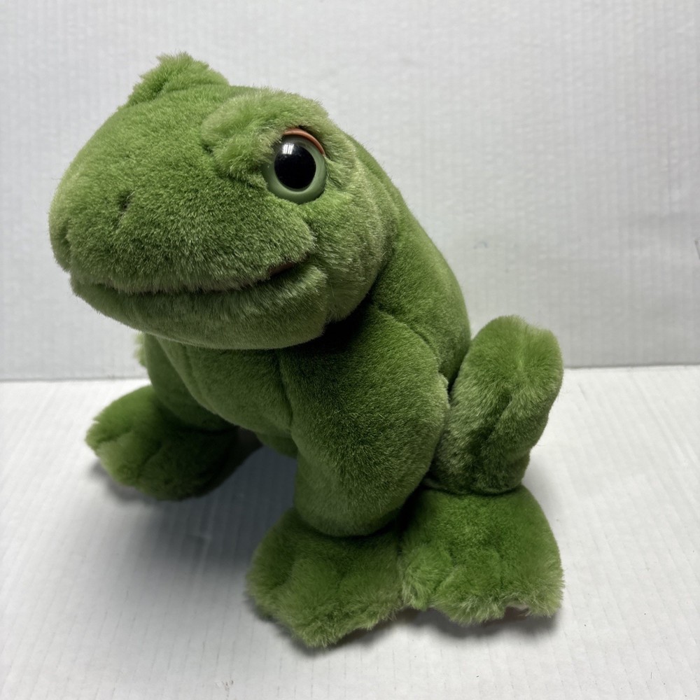 24K Polar Puff 11" Frog Plush Special Effects 1994 Sitting Toad Stuffed