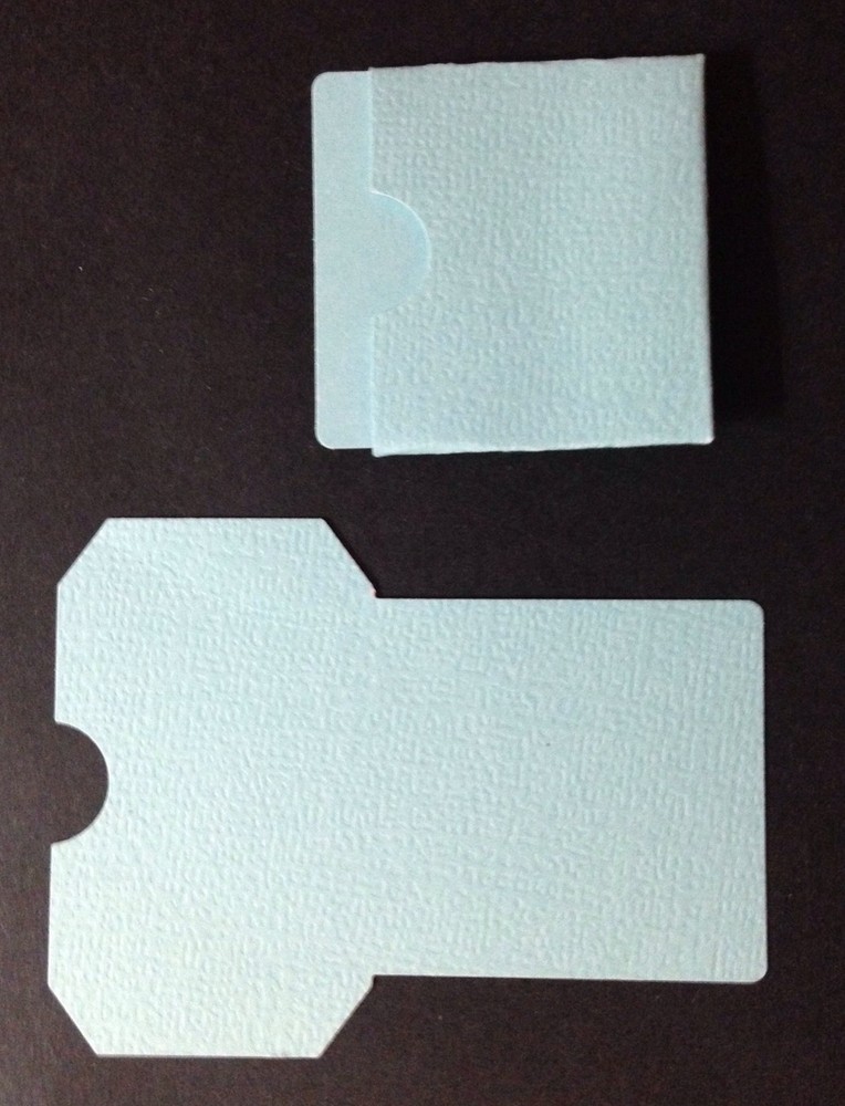 LIBRARY POCKET MINI Die-Cuts (3pc)Flaps Folded 1-3/8"x1-1/8" Keepsake•Journaling