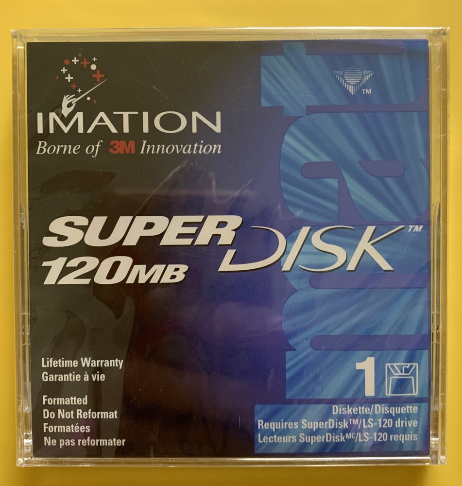 IMATION 120MB Super Disk LS 120 (Single Disk) Sealed