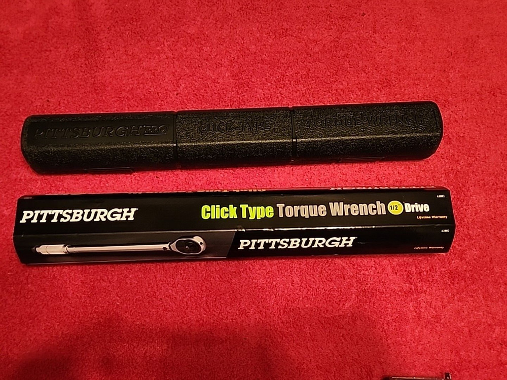 Pittsburgh 1/2" Torque Wrench Snap Socket Pro Drive Click Type Ratcheting New