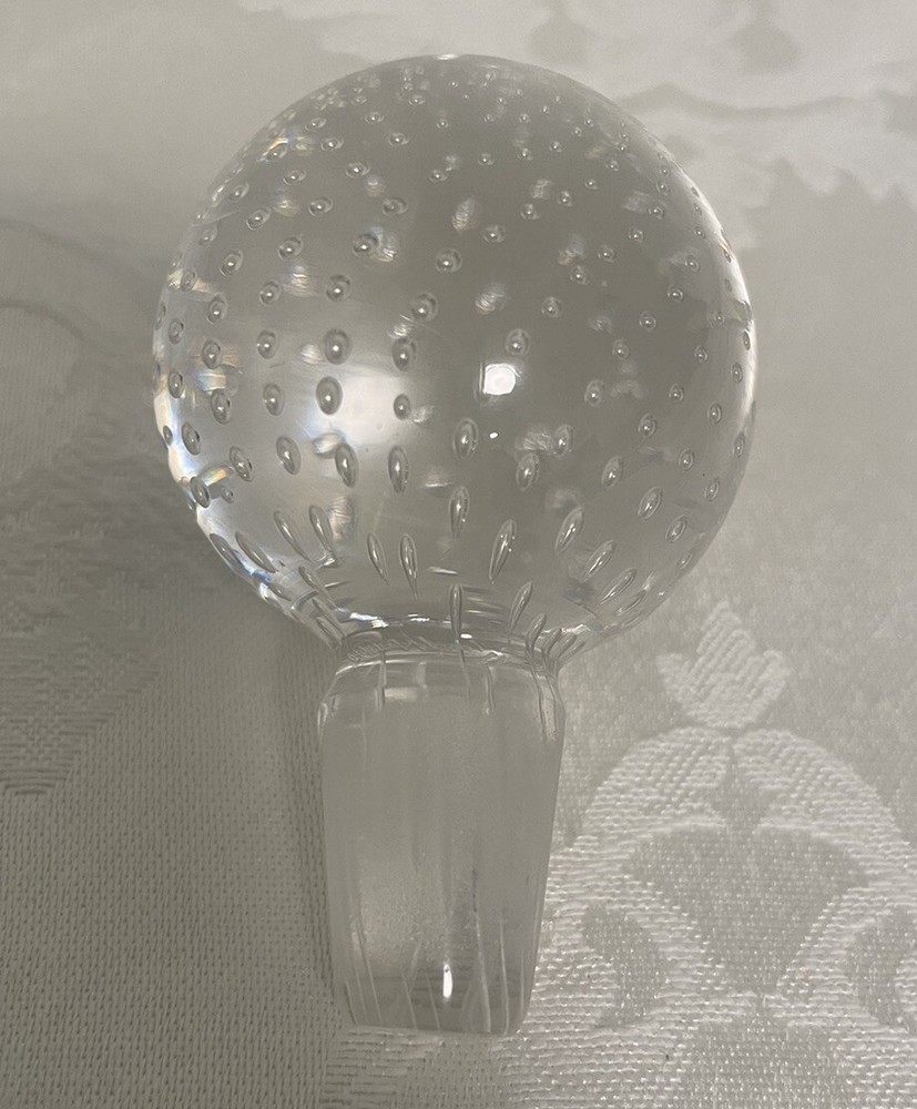 Vintage Clear Controlled Bubbles Perfume Bottle READ