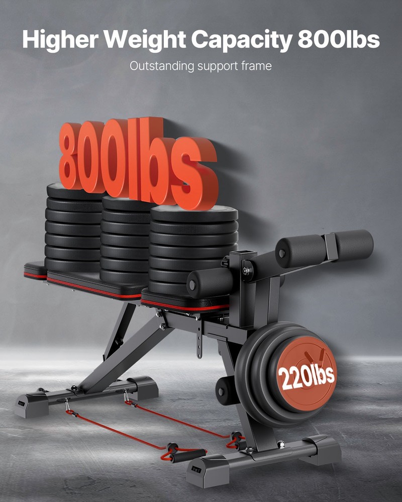 Weight Bench Sit up Bench for Home Gym Strength Training Workout Adjustable