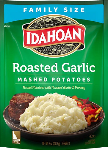 Idahoan Family Sized Mashed Potatoes Roasted Garlic 3 Pack
