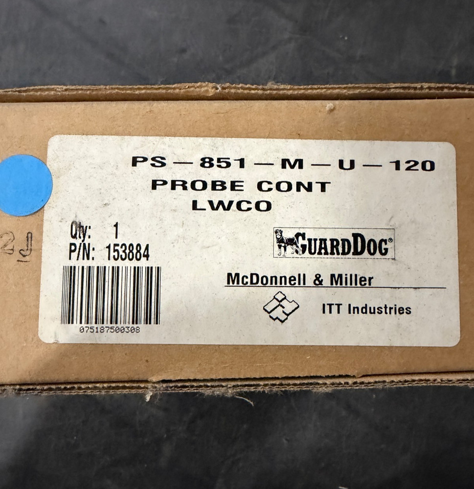 McDonnell & Miller PS-851-M-U-120 Electronic Low Water Cut-Off 153884 New