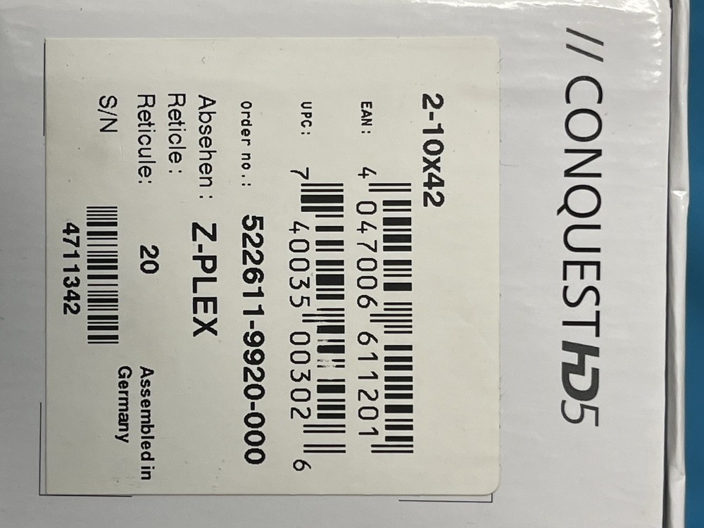 Zeiss Conquest HD 5 Rifle Scope 2-10x42