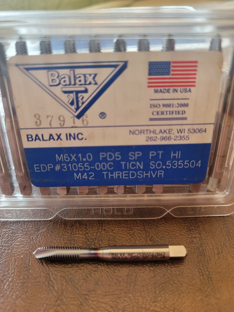 BALAX M6x1.0 PD5 SP PT HI Threadshaver