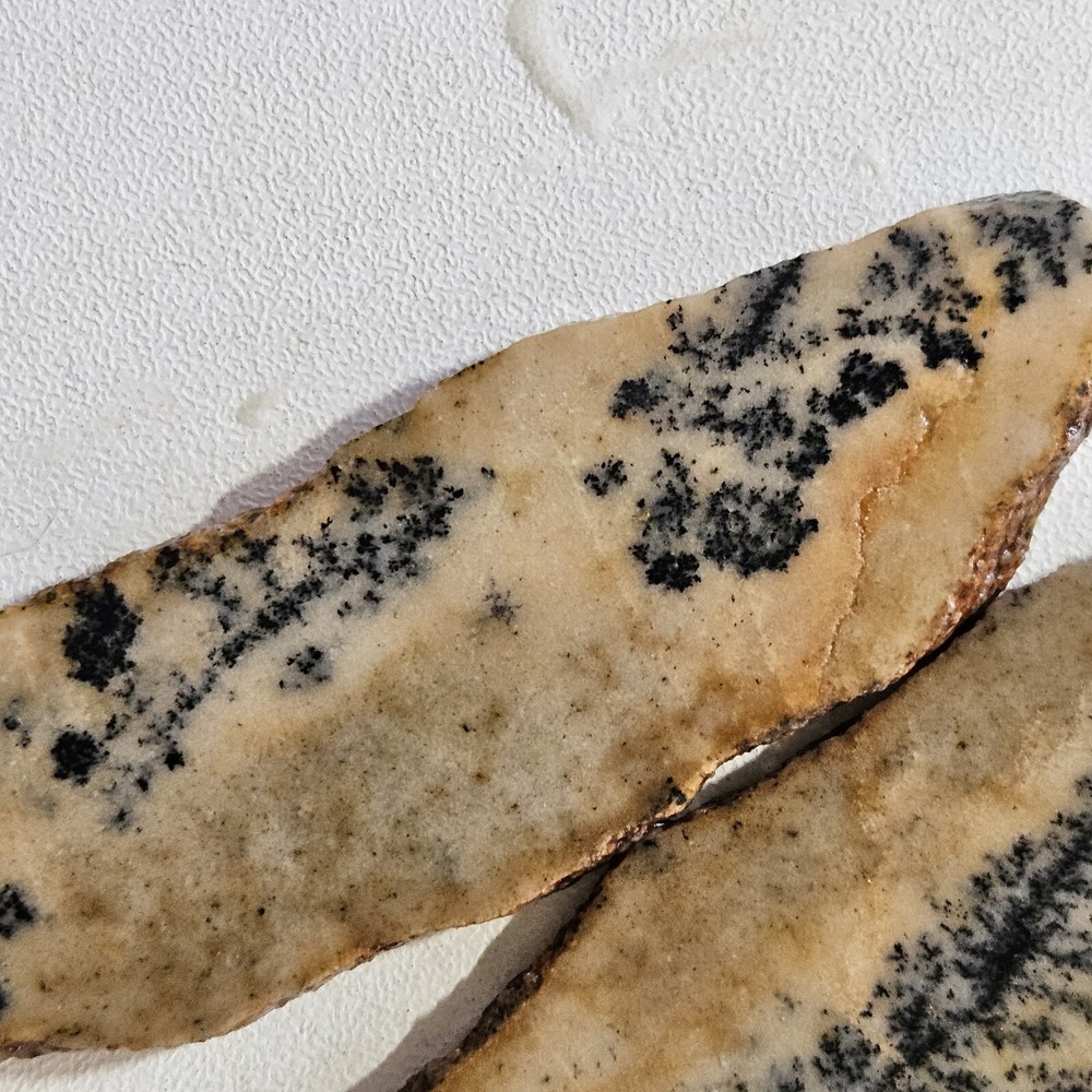 Agate With Dendrites Three Lapidary Slabs 52 Grams