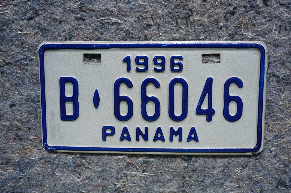 1996 Panama MOTORCYCLE License Plate