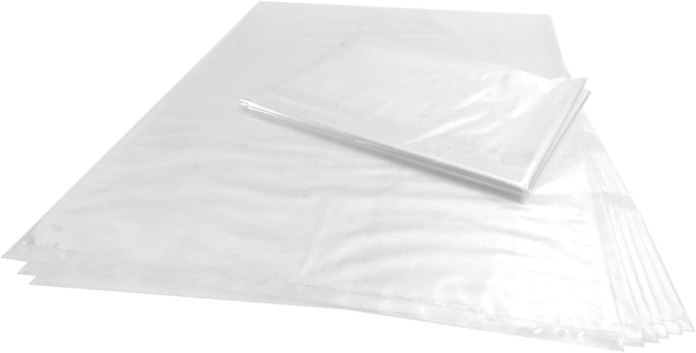 Durable 1.6 Mil Clear Flat Open Poly Bags 10-Pack - Versatile & Reliable Storage
