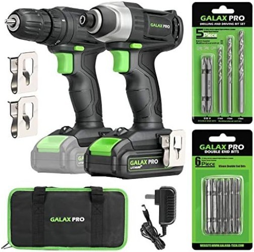 20V Cordless Drill & Impact Driver Combo - Ergonomic Design & Fast Charging