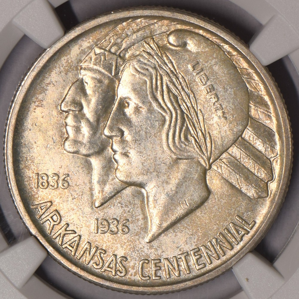 1936-S Arkansas Commemorative Half Dollar NGC MS-64