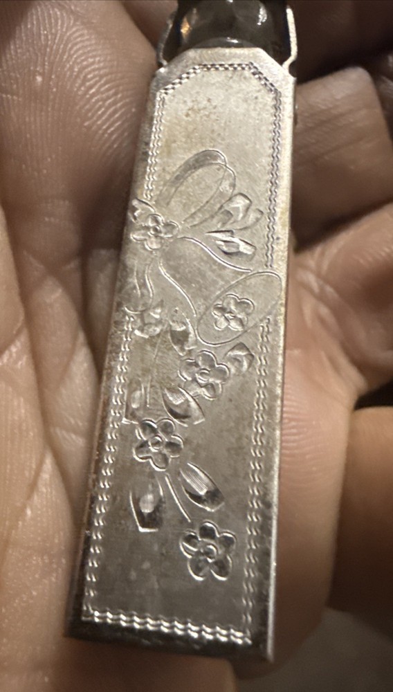 Antique Sterling Silver Spring Loaded Perfume Bottle Holder