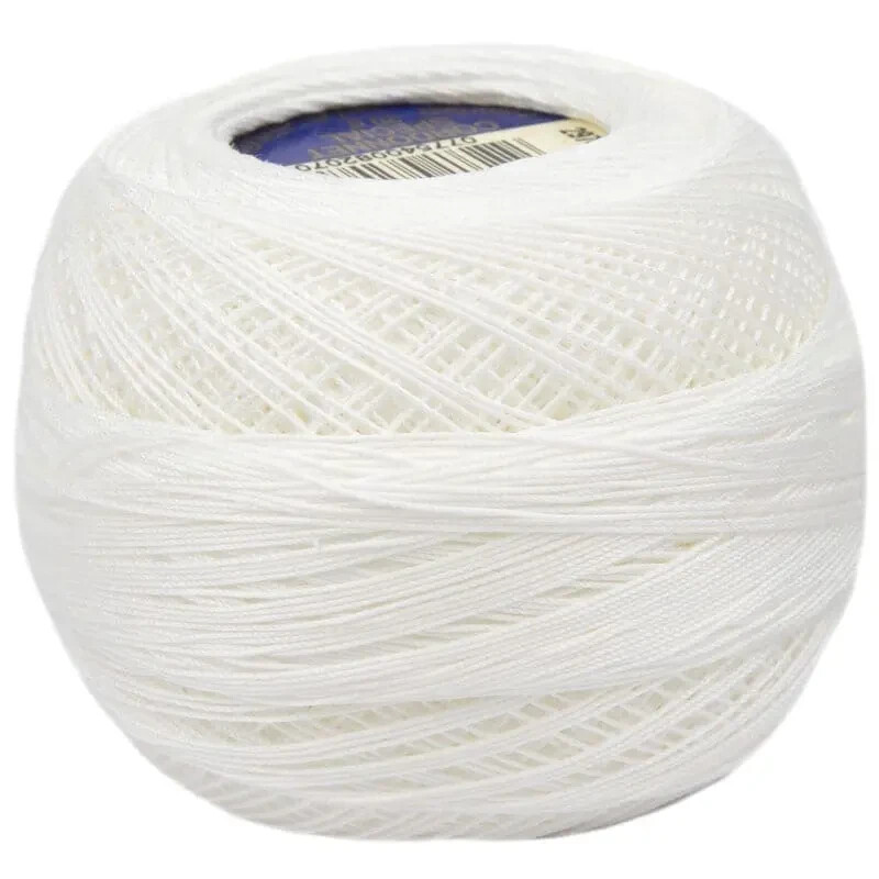 DMC Cordonnet Crochet Cotton Thread - Size 60 White - 324 Yard Ball