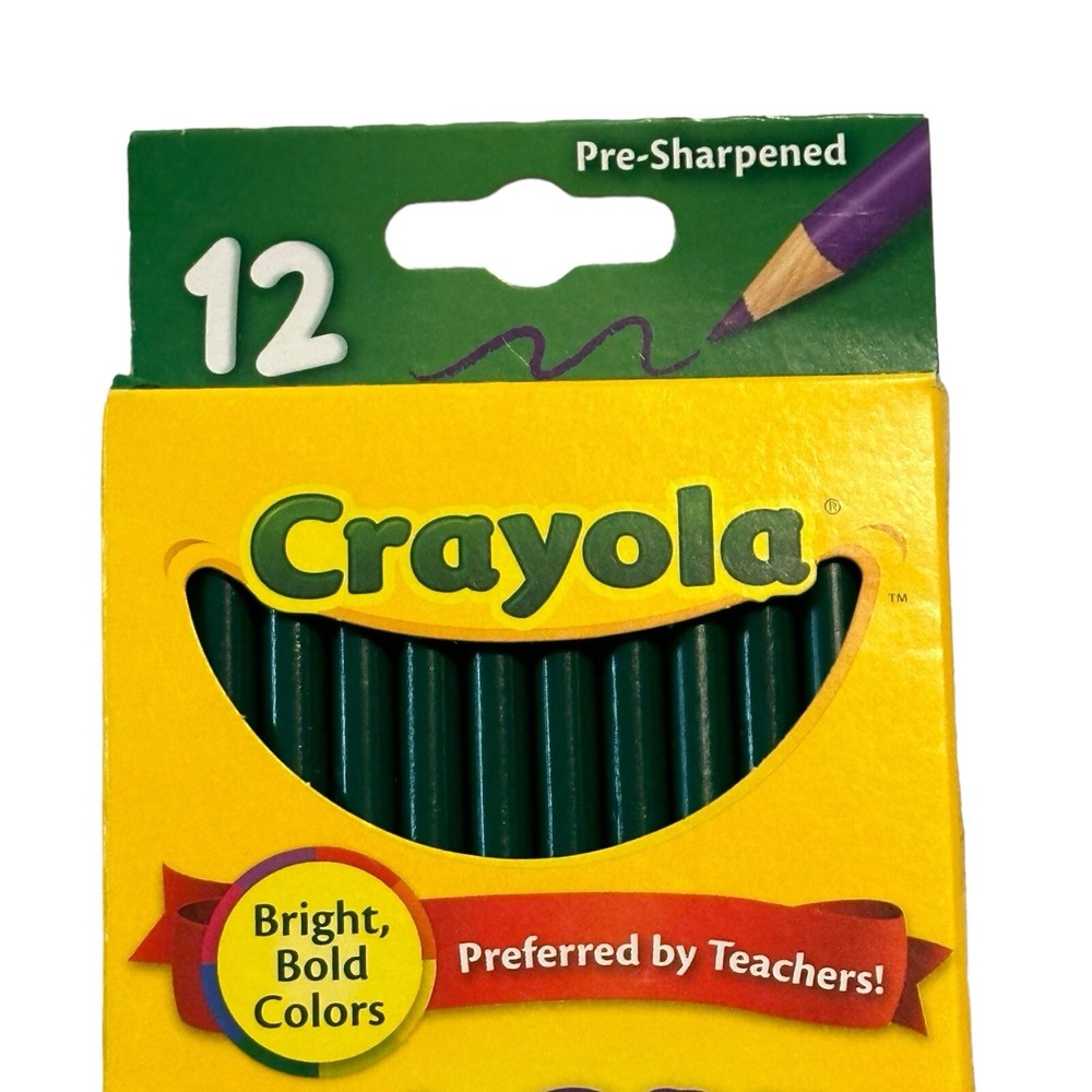 New Crayola Colored Pencils 12 Count Green