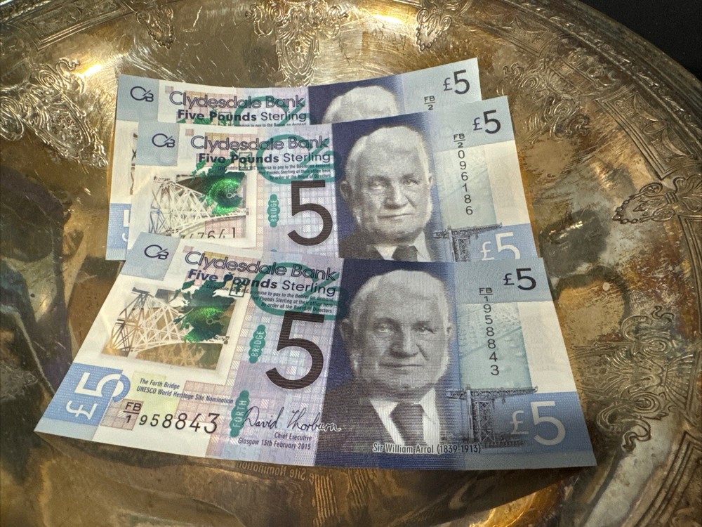 5 Pound Scottish Note Clydesdale Bank Polymer