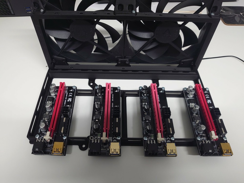 Ripe3D Quad External GPU Graphics Card Stand for DIY Mining Rig, Multi GPU Stand