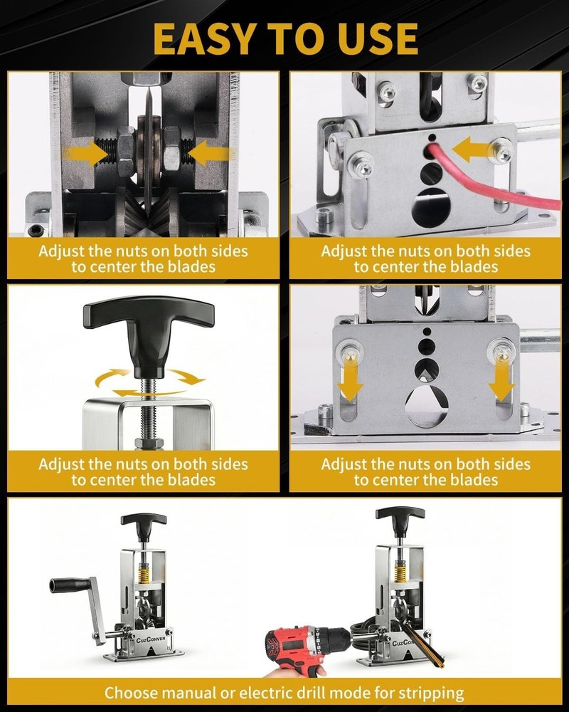 Compact and Lightweight Wire Stripping Machine for DIY and Professional Use
