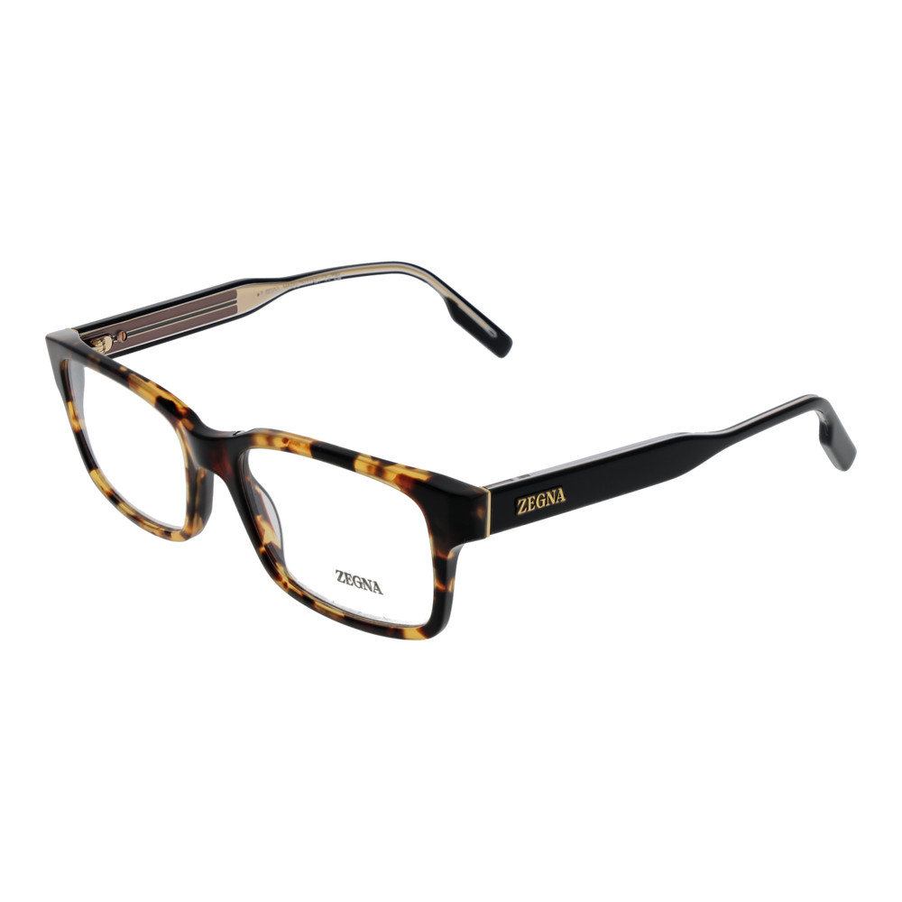 Ermenegildo Zegna Eyeglasses EZ5254 054 Brown Rectangular Acetate Frames 54mm