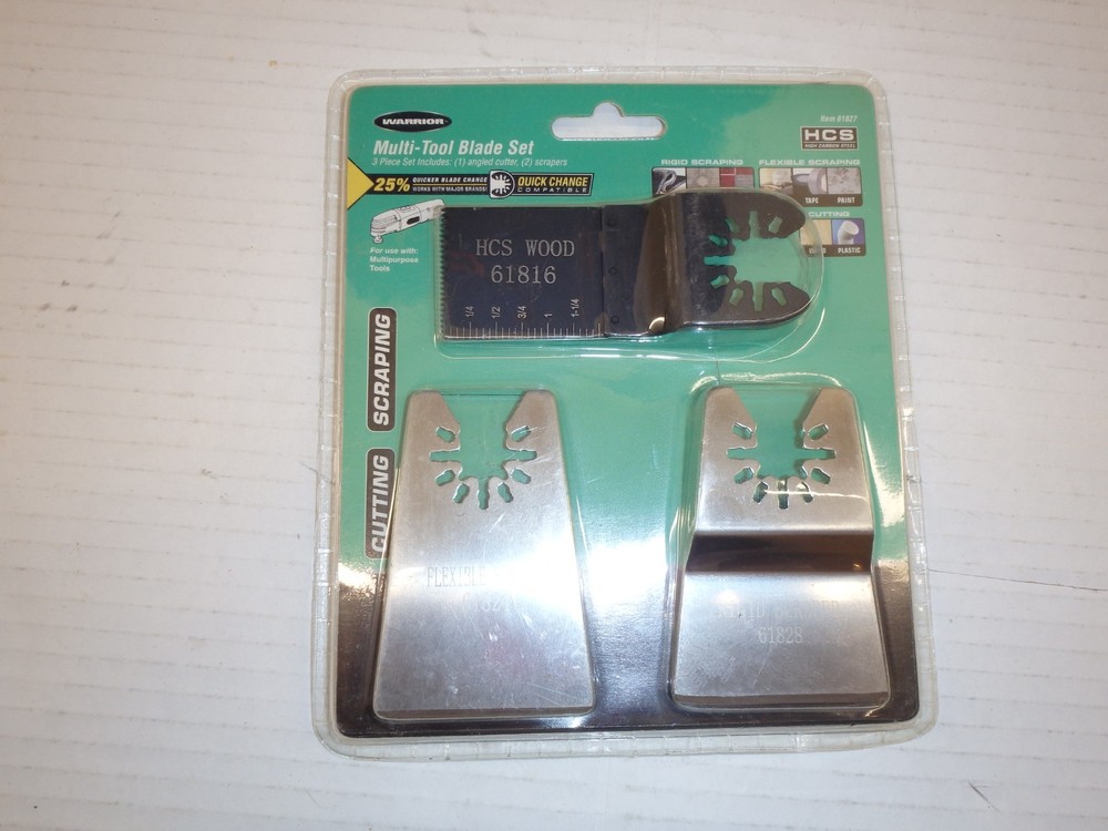 Warrior Multi-Tool Blade Set 3 Pieces Quick Change Compatible