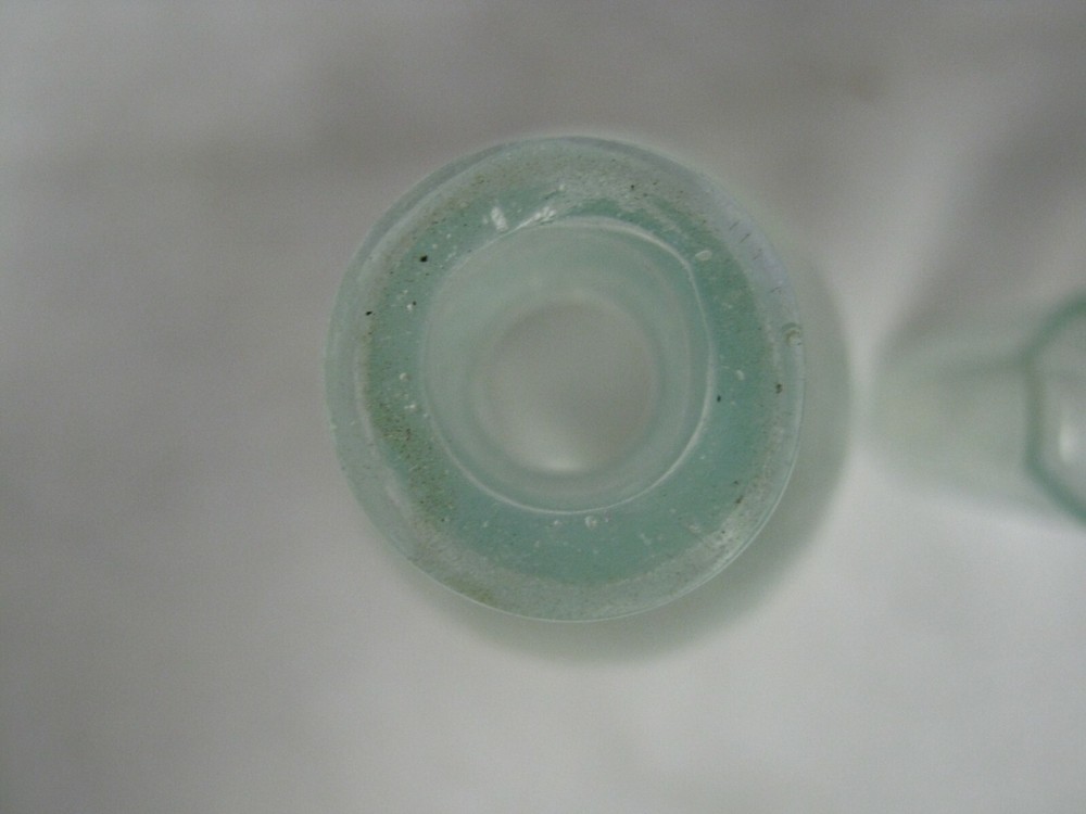 2 Vintage Aqua Blue/Green Bottles
