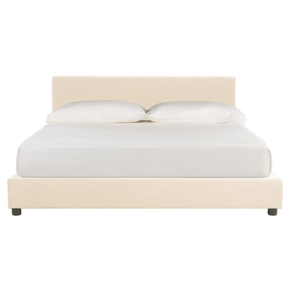 SAFAVIEH Carter Bed | Beige | Queen |