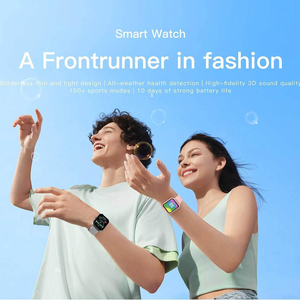 1.83" Smart Watch Answer/Make Calls, Full Touch Screen Bluetooth Smartwatch with
