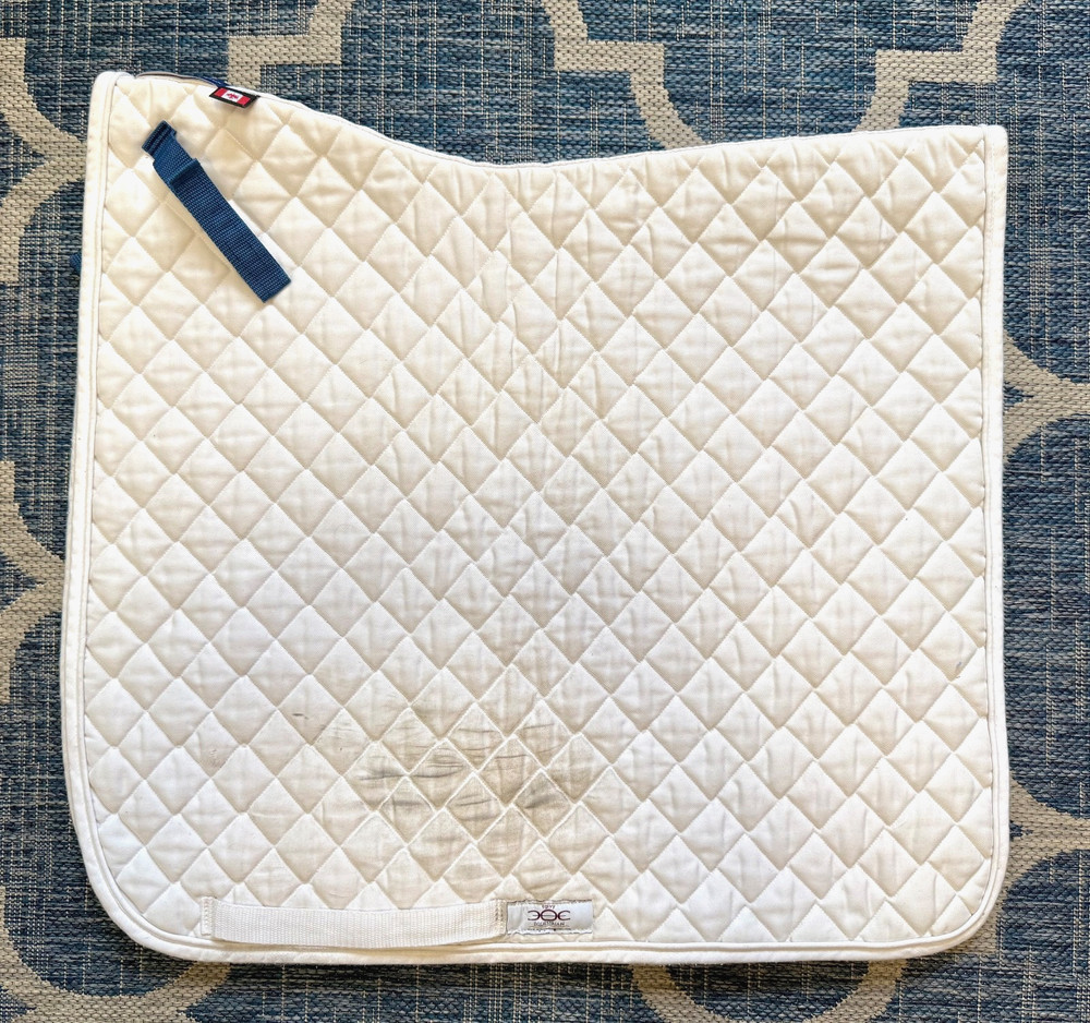 White Ogivly Dressage Saddle Pad