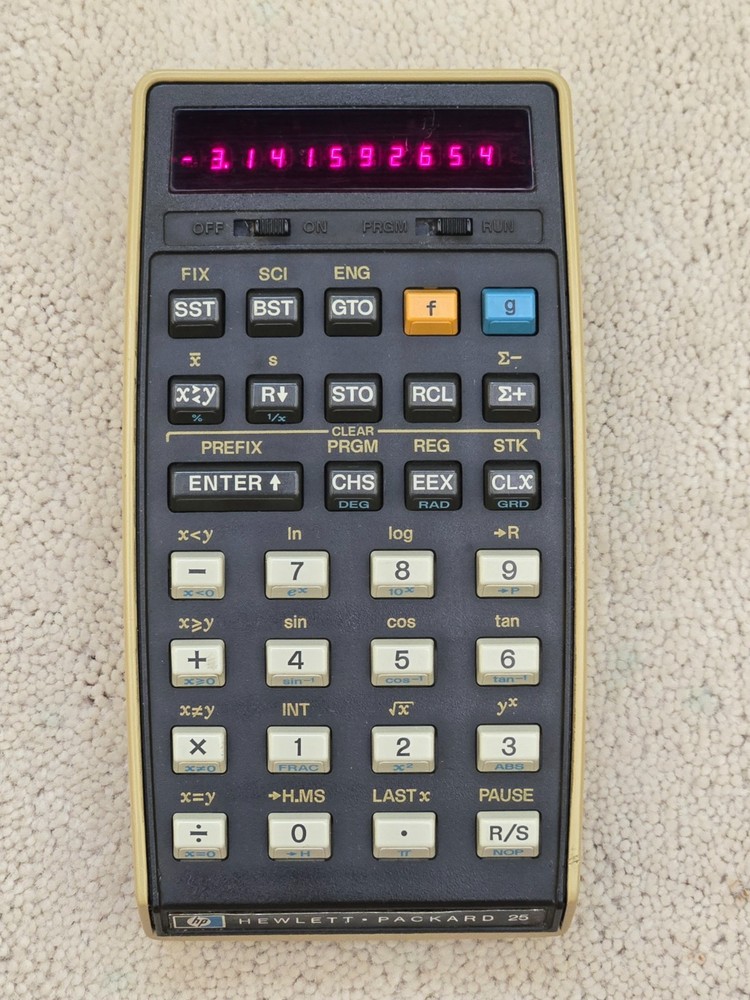 HP-25 Scientific RPN Calculator, Hewlett Packard, fully functional