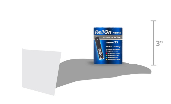 ReliOn Premier Blood Glucose Test Strips - Available in Multiple Count Options