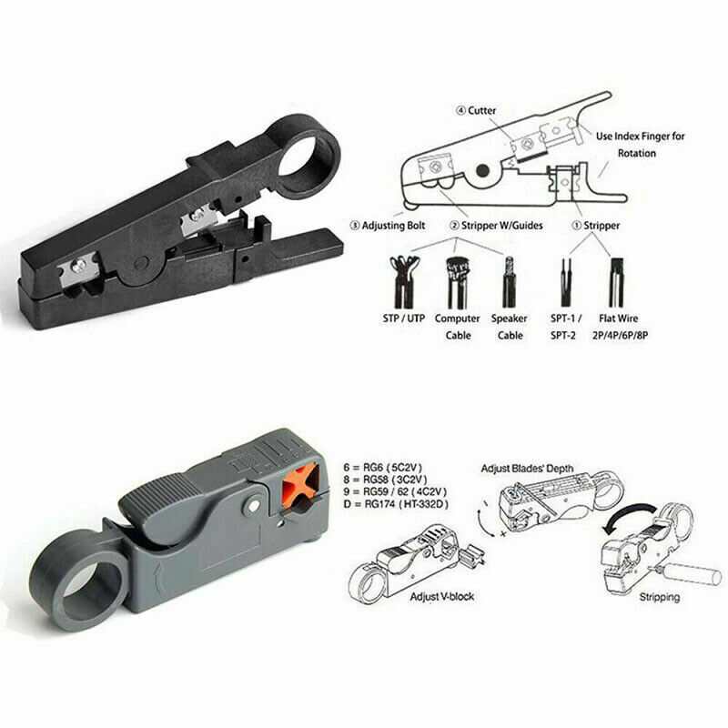 14Pcs network Ethernet tool crimping crimper for cable tester