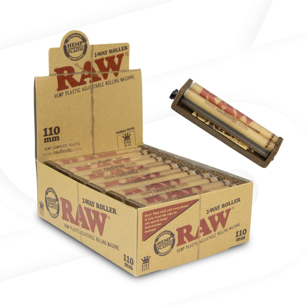 RAW Classic Hemp Plastic 2-Way Roller Adjustable Rolling Machine 110mm| 12 units