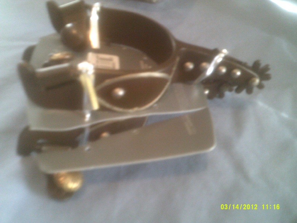 Spurs, Fish overlay Pattern Ladies  Show Style 2" Shank