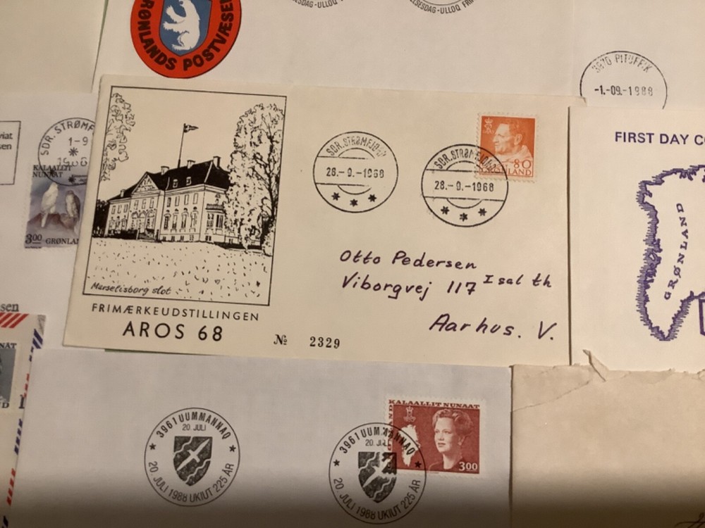 Greenland 16 postal cover items Ref A1853