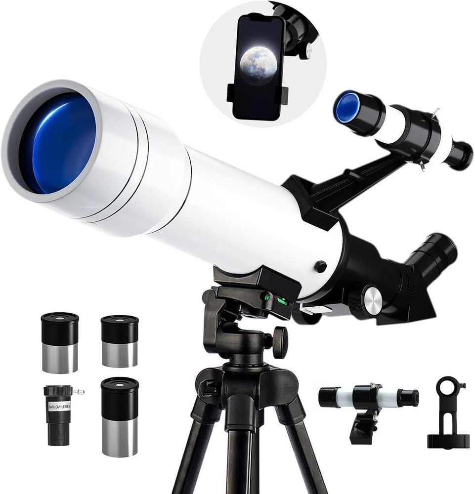 Telescope, 70mm Aperture Portable Refractor Telescopes for Astronomy Beginner...