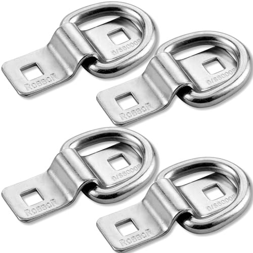 D Ring,Tie Down Anchor 4 Pk Surface Mount Tie Down Ring Heavy Duty 6000 Pound