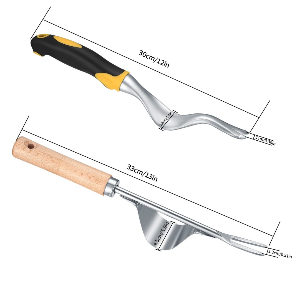 2 Pcs Hand Weeder Puller Tool, Manual Weed Puller Tool Kit, Garden Manual Wee...