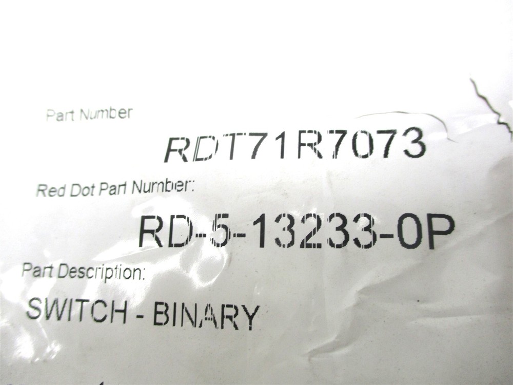 RD-5-13233-0P NEW GENUINE RED DOT DUAL FUNCTION BINARY SWITCH 71R7073