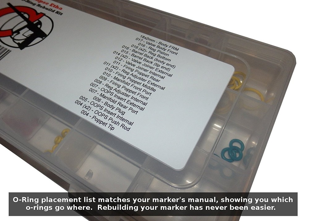 Smart Parts Shocker SFT/NXT - COLOR CODED 5x BOX Oring Rebuild Kit