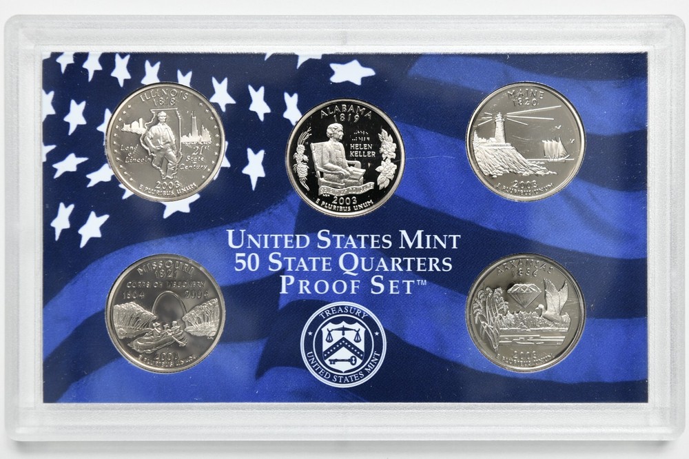 2003 State Quarter Proof Set w/ Box & COA