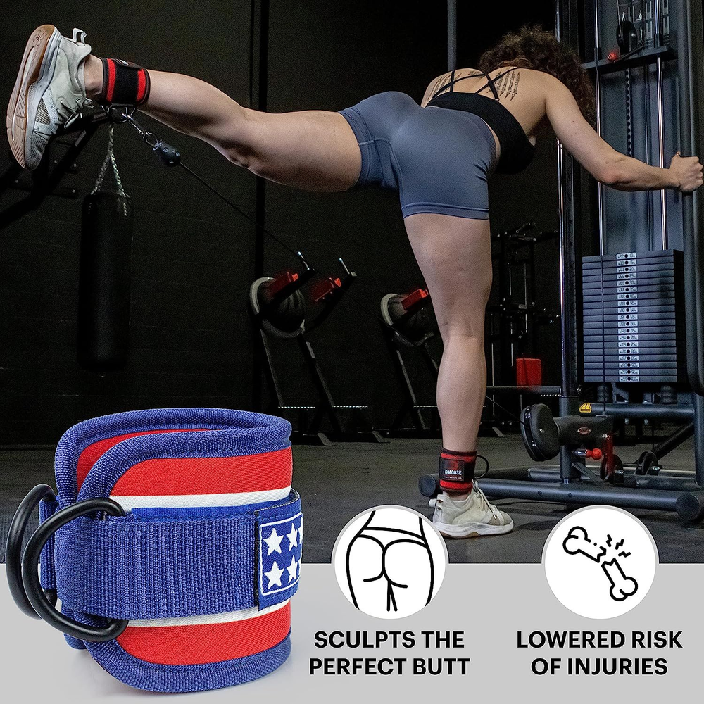 DMoose Ankle Strap for Cable Machine Attachments - Single, american - single